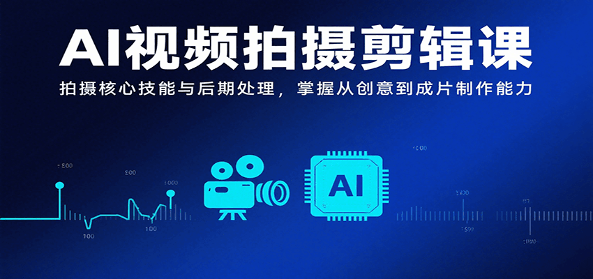 AI视频拍摄剪辑课,拍摄核心技能与后期处理,掌握从创意到成片制作能力-网创副业教程