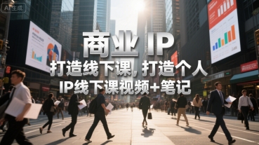 商业IP打造线下课,打造个人 IP线下课视频+笔记-网创副业教程