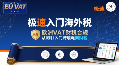 极速入门海外税,欧洲VAT财税合规,从0到1入门跨境电商财税-网创副业教程