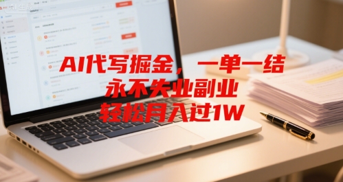 AI代写掘金,一单一结,永不失业副业,轻松月入过1W-网创副业教程