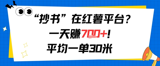 抄书在红薯平台?一天挣几张,平均一单30米,有手就行,新手小白不二之选!-网创副业教程