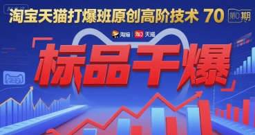 淘宝天猫打爆班原创高阶技术第70期:标品干爆-网创副业教程